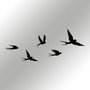 Wallity Crow Escultura de Pared de Metal con Diseño de Aves